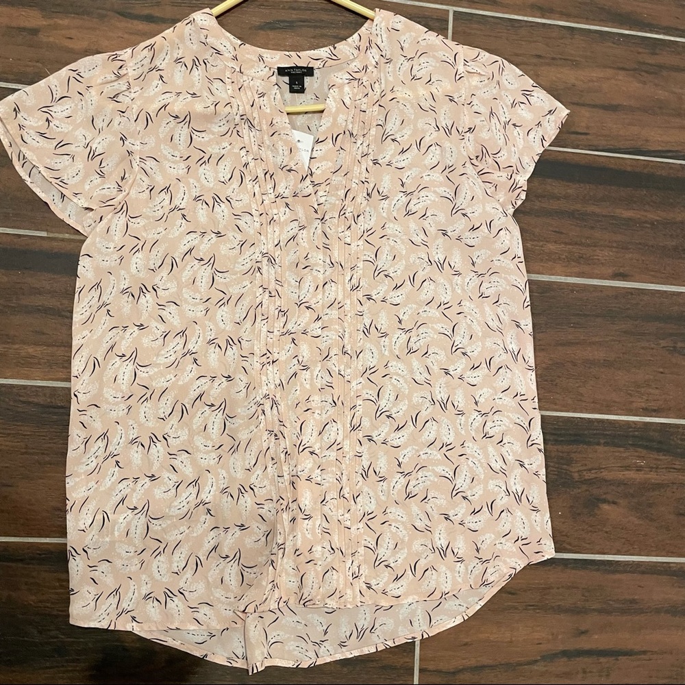 NWT pink and white blouse